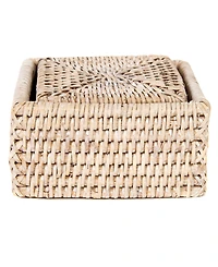 Artifacts Rattan Square Coasters - 7 piece set