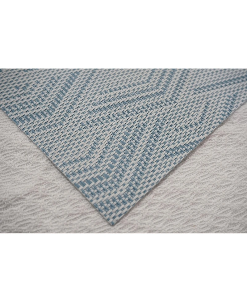 Dainty Home Diamond Woven Textilene Waterproof, Heat & Stain Resistant Washable Placemat 13x19'' - Set of 6