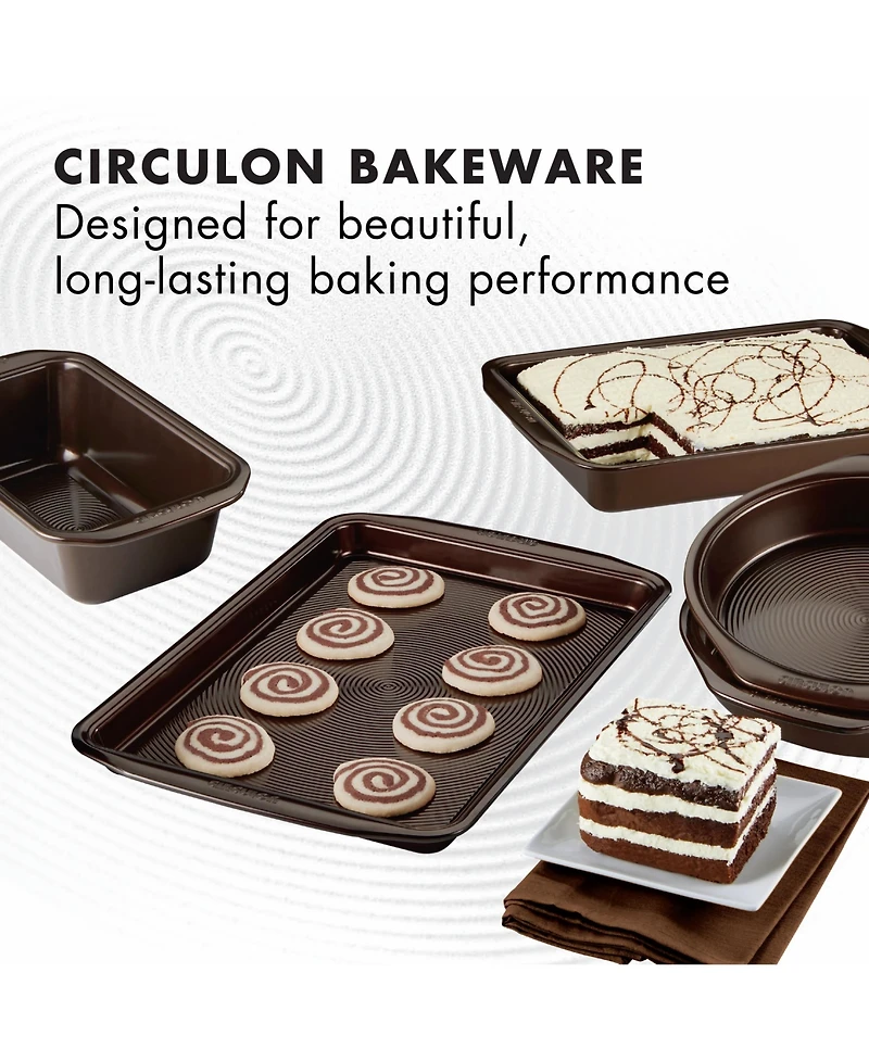 Circulon Symmetry Nonstick Chocolate Brown 5-Pc. Bakeware Set
