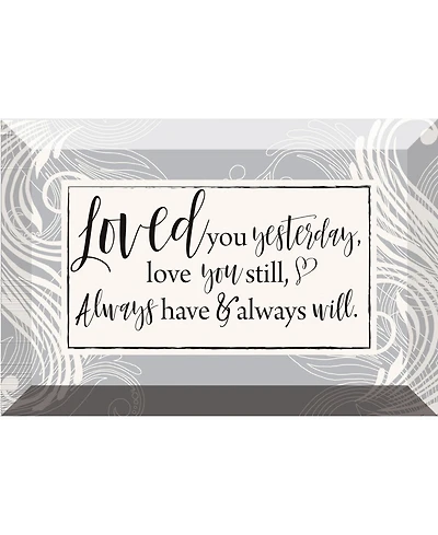 Dexsa Loved You Yesterday Glass Plaque with Easel, 6" x 4"