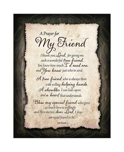 Dexsa Prayer for My Friend Timberland Wood Plaque, 11.75" x 15"