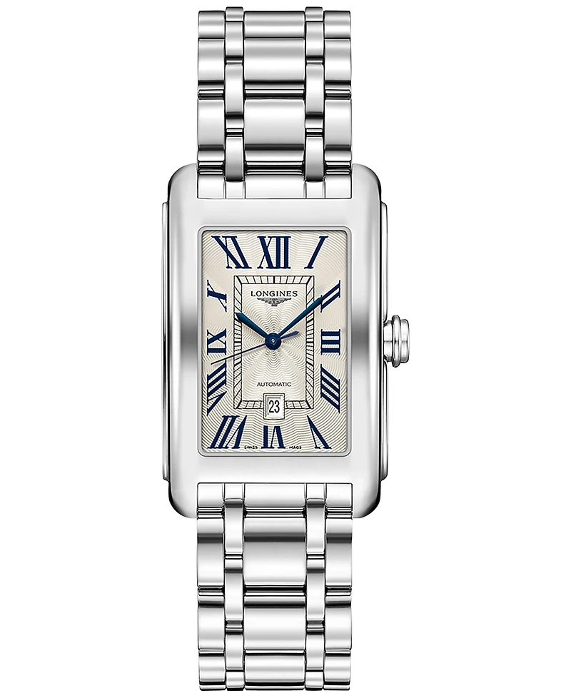 Longines Women's Swiss Automatic DolceVita Stainless Steel Bracelet Watch 27.7x43.8mm