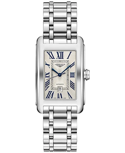 Longines Women's Swiss Automatic DolceVita Stainless Steel Bracelet Watch 27.7x43.8mm