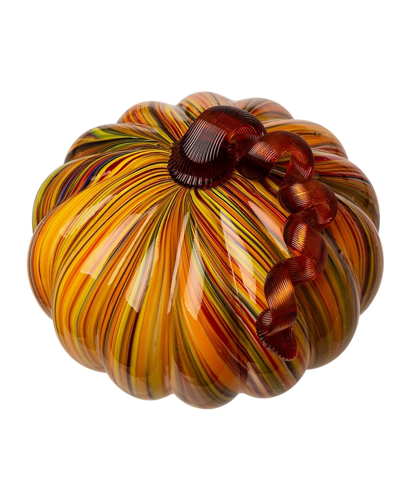Glitzhome Set-2 Settriped Glasetset Sethort Pumpkin