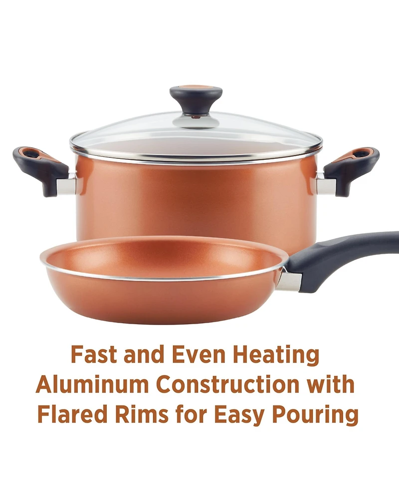 Farberware Glide Copper Ceramic 12-pc. Cookware Set