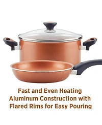 Farberware Glide Copper Ceramic 12-pc. Cookware Set