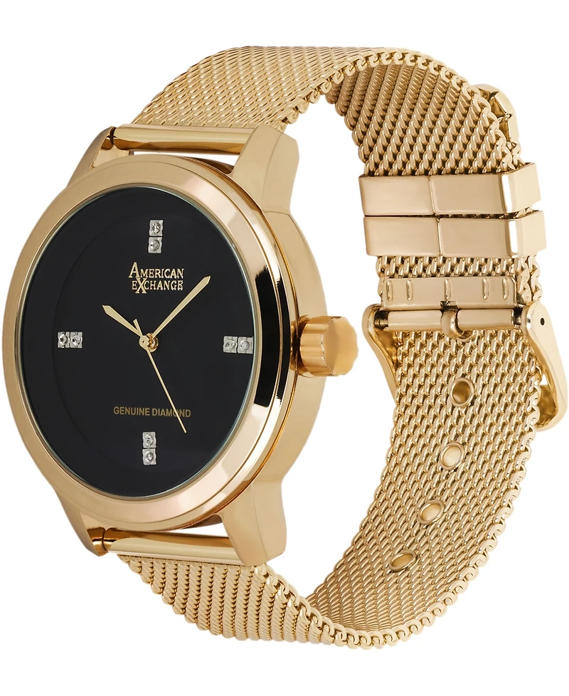 American Exchange Men's Genuine Diamond Collection Watch, 44mm