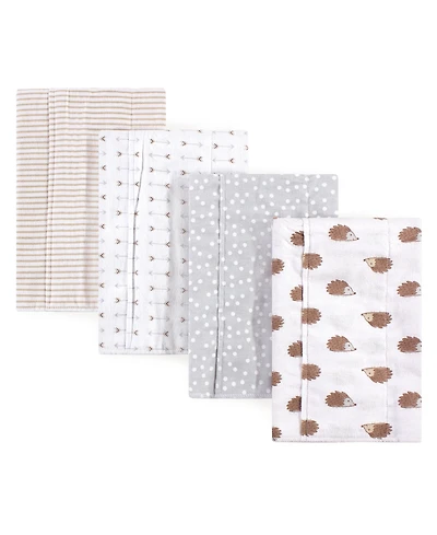 Hudson Baby Boys or Baby Girls, Infant Cotton Flannel Burp Cloths 4pk, Bee, One Size
