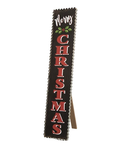 Glitzhome Wooden Black Christmas Porch Sign
