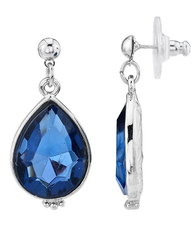 2028 Silver-Tone Teardrop Earrings