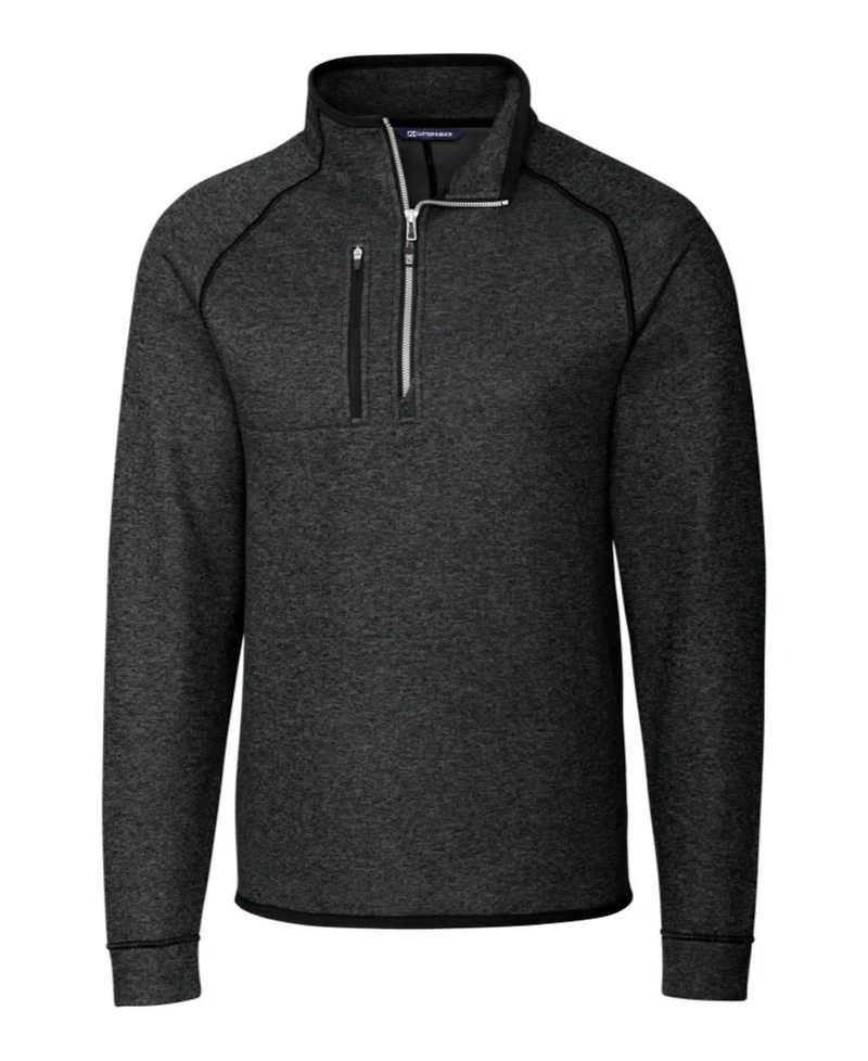 Cutter & Buck Mainsail Sweater-Knit Mens Tall Half Zip Pullover Jacket