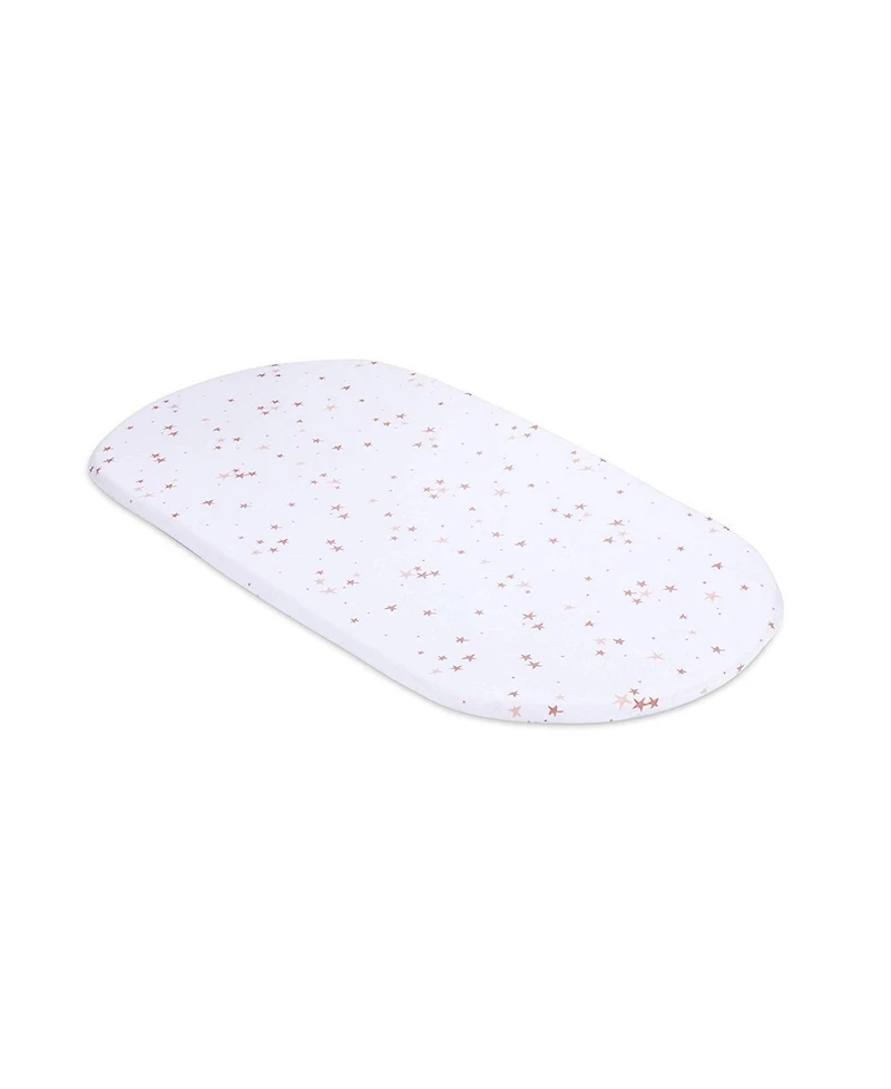 Ely's & Co. Baby Fitted Bassinet Sheet 100% Combed Jersey Cotton