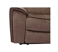 Closeout! Hutchenson 3-Pc. Fabric Sectional with 2 Power Recliners, Power Headrests and Console