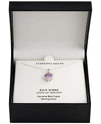 Amethyst (1-1/2 ct. t.w.) & Cubic Zirconia 18" Heart Pendant Necklace in Sterling Silver