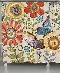 Laural Home Boho Butterfly Shower Curtain, 71" x 72"