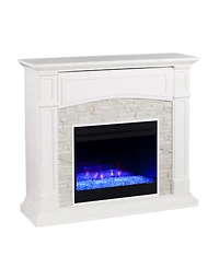 Southern Enterprises Chartier Color Changing Electric Fireplace with Media Shelf