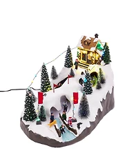 Kurt Adler Motion Led Christmas Skiing Village