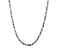 Rope Link 22" Chain Necklace in Sterling Silver