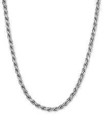 Rope Link Chain Necklaces In Sterling Silver 18k Gold Plated Sterling Silver