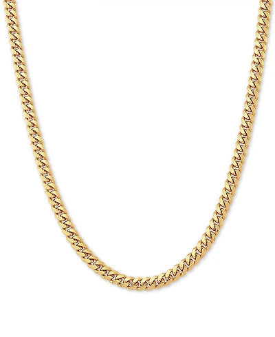 Cuban Link 22" Chain Necklace in 18k Gold-Plated Sterling Silver