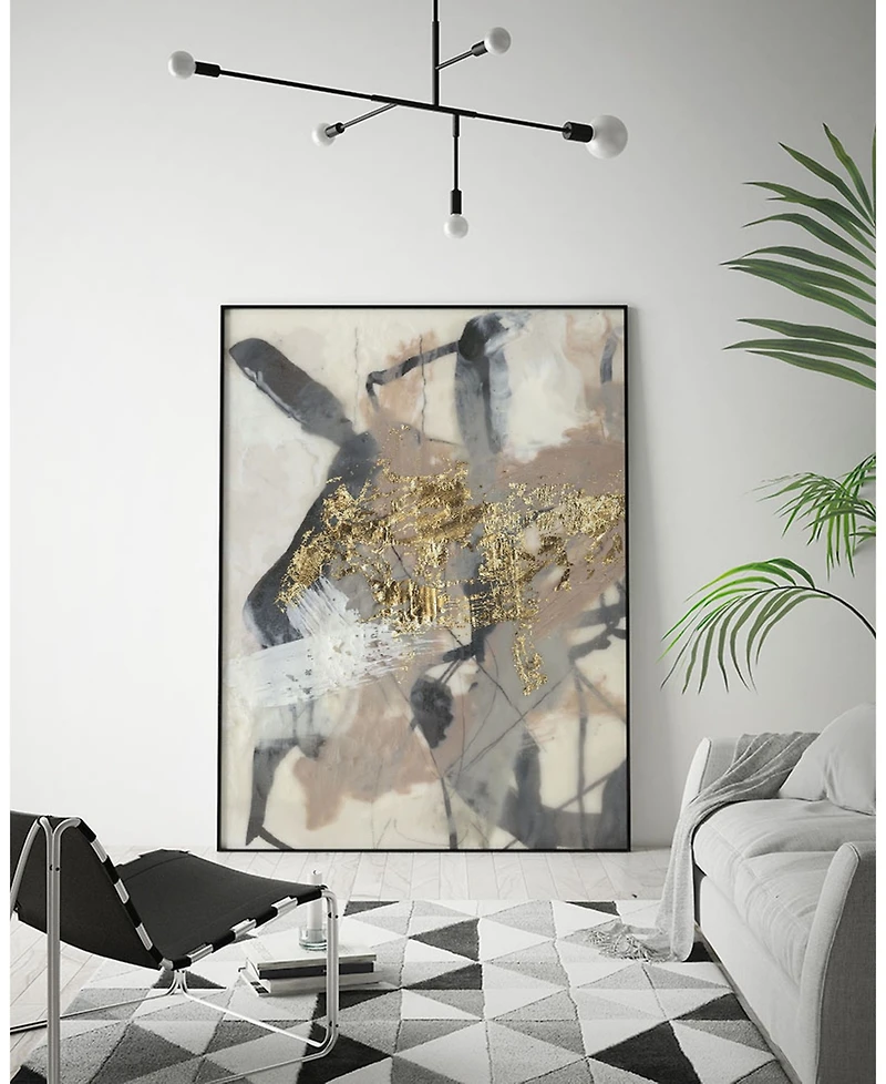 Giant Art 40" x 30" Golden Blush I Art Block Framed Canvas