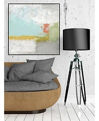 Giant Art 30" x 30" Coastal Quadrant Ii Art Block Framed Canvas