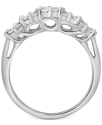 Forever Grown Diamonds Lab-Created Diamond Horizontal Cluster Statement Ring (1 ct. t.w.) in Sterling Silver