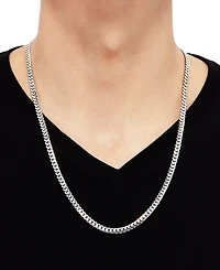 Cuban Link 24" Chain Necklace in Sterling Silver