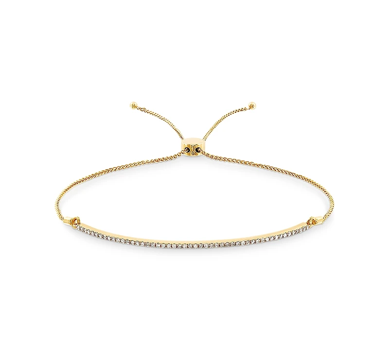 Diamond Bolo Bracelet (1/4 ct. t.w.) in 10k Gold