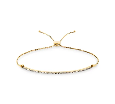 Diamond Bolo Bracelet (1/4 ct. t.w.) in 10k Gold