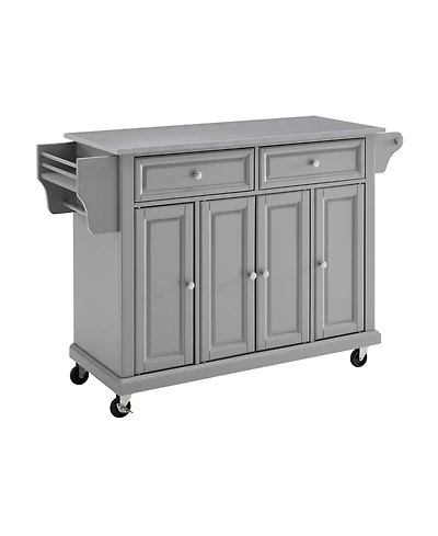 Crosley Stainless Steel Top Kitchen Cart, Island