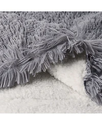 Baldwin Faux-Rabbit Reversible Oversized Throw, 60" x 70"