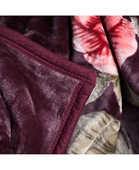 Baldwin Rose Heavy Thick Plush Mink Oversized Throw, 74" x 91"