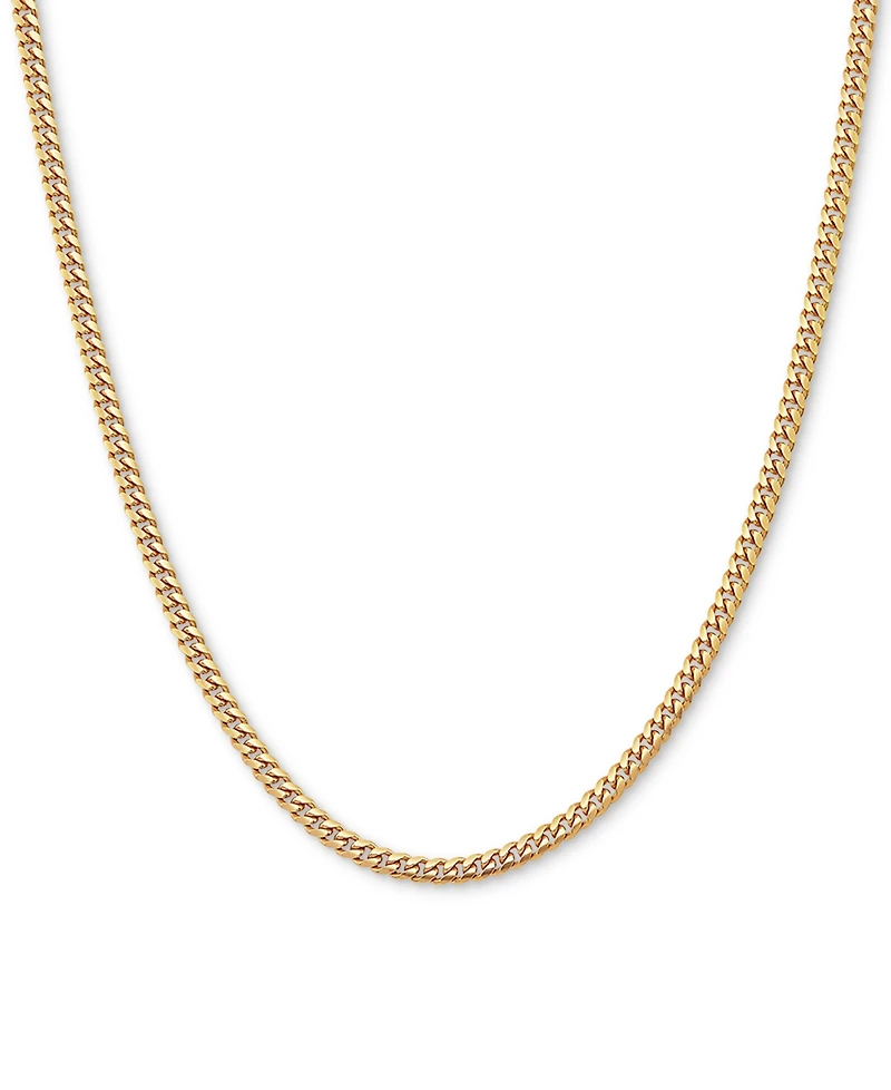 Curb Link 20" Chain Necklace Sterling Silver or 18k Gold-plated Over