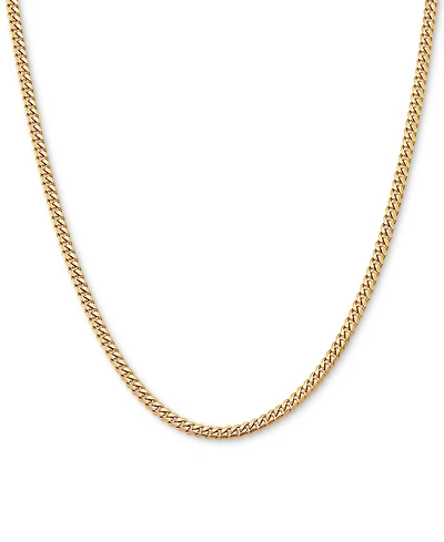 Curb Link 20" Chain Necklace Sterling Silver or 18k Gold-plated Over