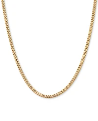 Curb Link 20" Chain Necklace Sterling Silver or 18k Gold-plated Over