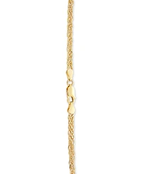 Wheat Link 24" Chain Necklace (2-1/2mm) 18k Gold-Plated Sterling Silver or