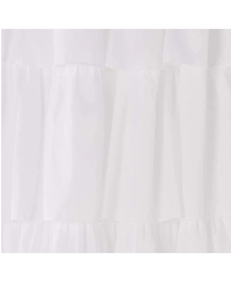 Dainty Home Carnival Pleated Layers Light Filtering Rod Pocket Curtain Panel Pair, Airy & Breathable, 80" W x 84" L