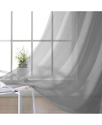 Dainty Home Malibu Linen Look Sheer Grommet Window Panel, 110" x 84"
