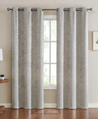Dainty Home 2 Pack Artisinal 100 Blackout Thermal Insulated Noise Reducing Metallic Grommet Curtain Panel Pair With 3d Lurex