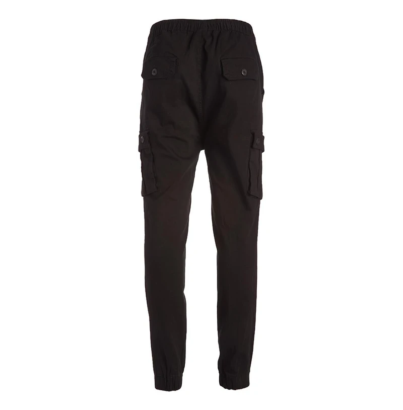 Galaxy by Harvic Men's Cotton Stretch Twill Cargo Joggers