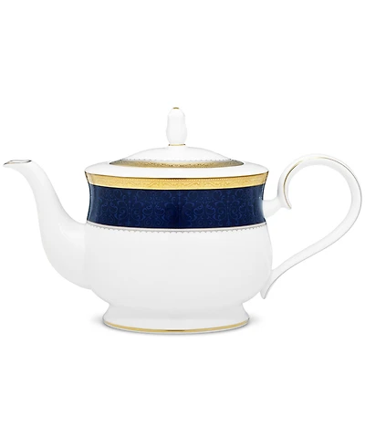 Noritake Odessa Cobalt Gold Tea Pot, 43 Oz.