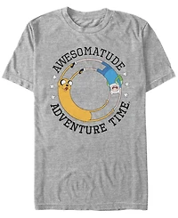 Fifth Sun Men's Awesomatude Adventure Time Short Sleeve T- shirt