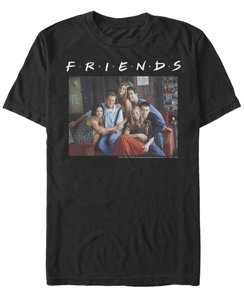 Fifth Sun Friends Men's Central Perk Couch Group Portrait Short Sleeve T-Shirt