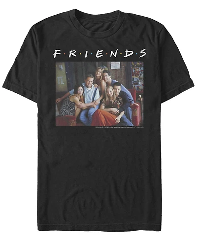 Fifth Sun Friends Men's Central Perk Couch Group Portrait Short Sleeve T-Shirt