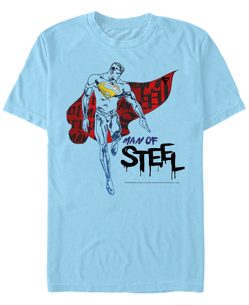 Fifth Sun Dc Men's Superman Man of Steel Short Sleeve T-Shirt