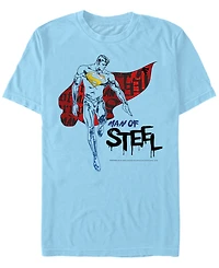 Fifth Sun Dc Men's Superman Man of Steel Short Sleeve T-Shirt