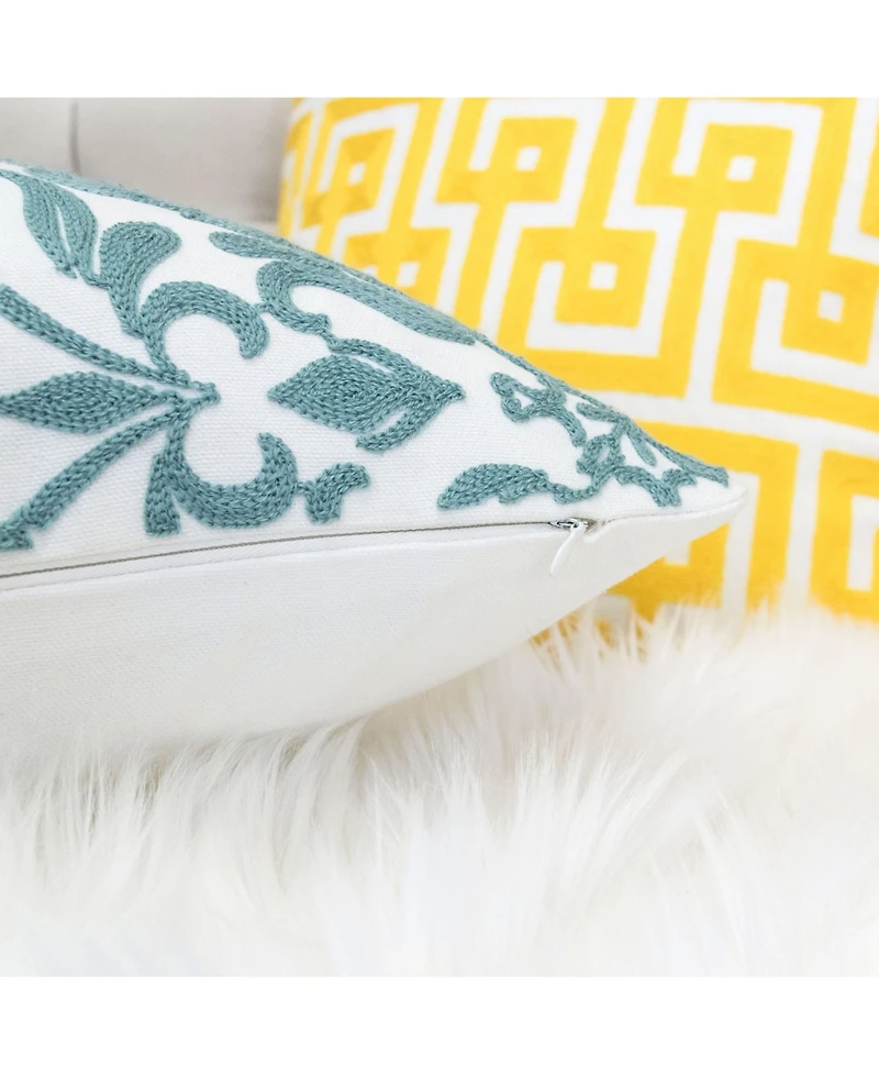 Homey Cozy Victoria Cotton Decorative Pillow, 20" x