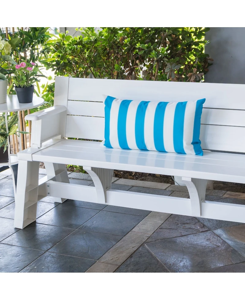 Homey Cozy Olivia Stripe Indoor/Outdoor Decorative Pillow, 12" x 20"