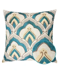 Homey Cozy Amy Embroidery Decorative Pillow, 20" x 20"
